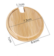 Coaster round wooden bamboo lid