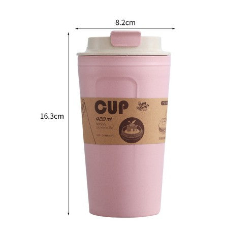 Tasse à café ROSE - réutilisables en fibre de BAMboo 420 ml