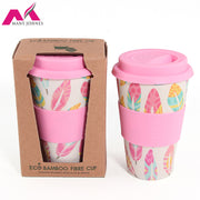 Tasses en fibre BAMboo 400 ml  Rose & Rouge - éco-responsable