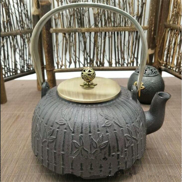 Cast iron rock muscle bamboo leaf tea