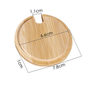 Coaster round wooden bamboo lid