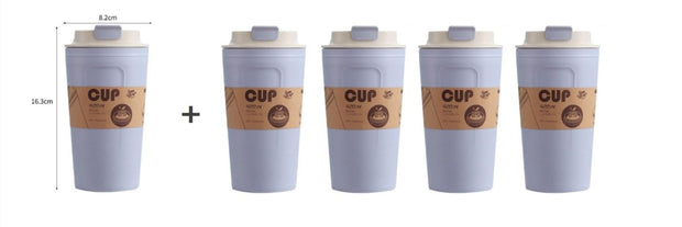 5 Tasses à café réutilisables en fibre de BAMboo 420 ml