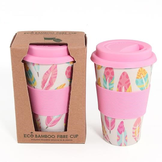 Tasses en fibre BAMboo 400 ml - Rose éco-responsable